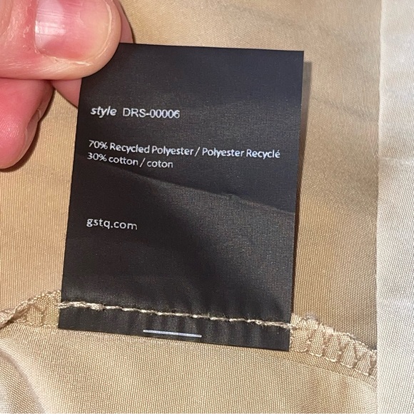 NWT GSTO beige & black safari khaki gaming midi dress, size large - Picture 11 of 14